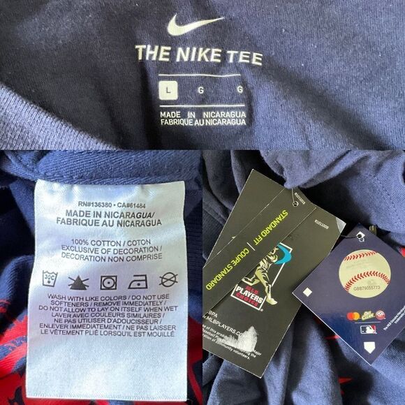 Nike Blue Red Freddie Freeman Atlanta Braves T-Shirt Large NWT - Picture 4 of 5